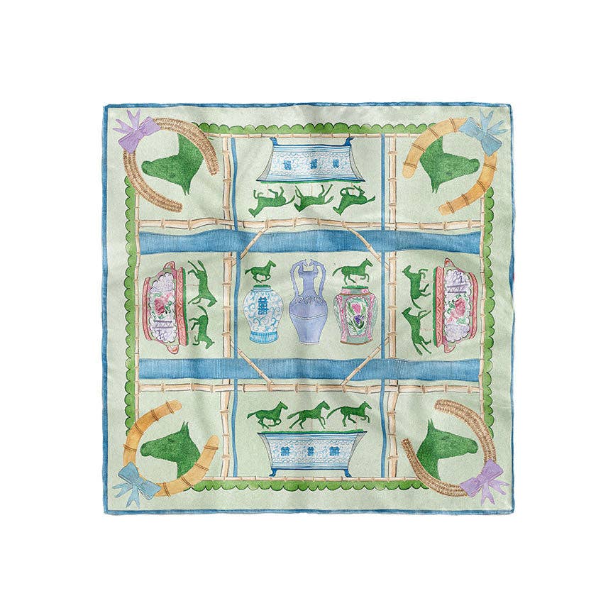 Maizie Clarke LLC - Wholesale Scarf - Women's - Equestrian Topiary Scarf