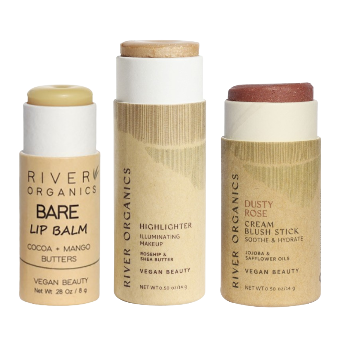 River Organics - Wholesale Lip Balm Set - Lip + Highlighter + Blush Set (Mix & Match)6