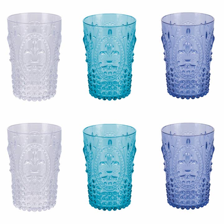 Set of 6 water glasses 400 ml, Fashion Ocean for wholesale by VdE Tivoli 1996