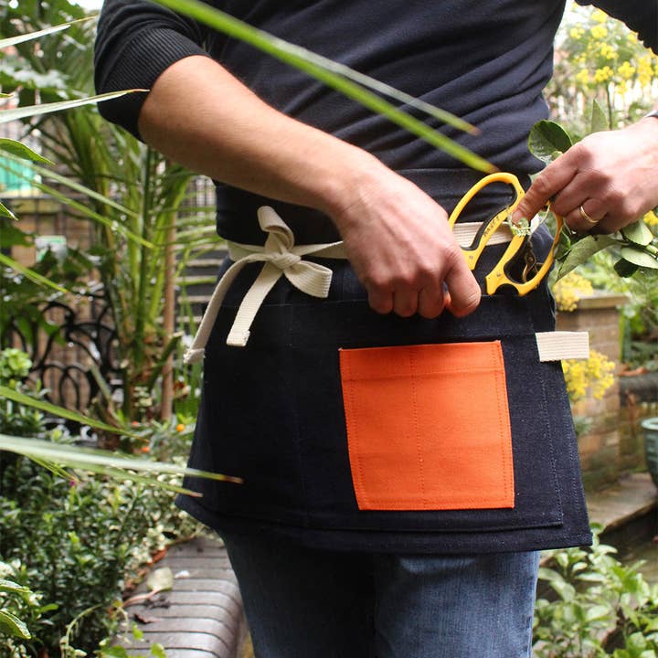 Blue Denim Makers Apron for wholesale by Storm Flowers Garden