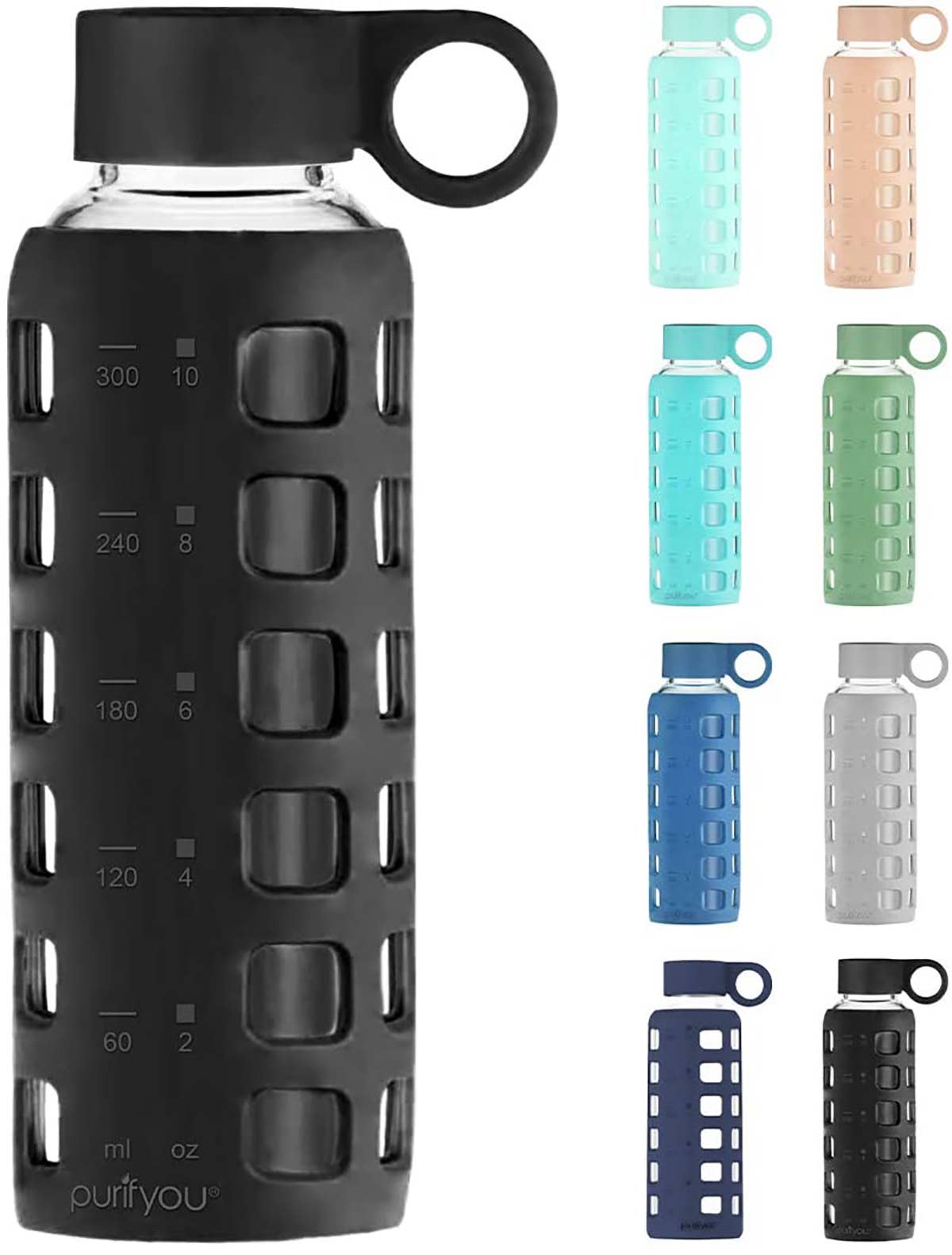 purifyou – wholesale Water bottle – purifyou® Premium Glass Water Bottle10