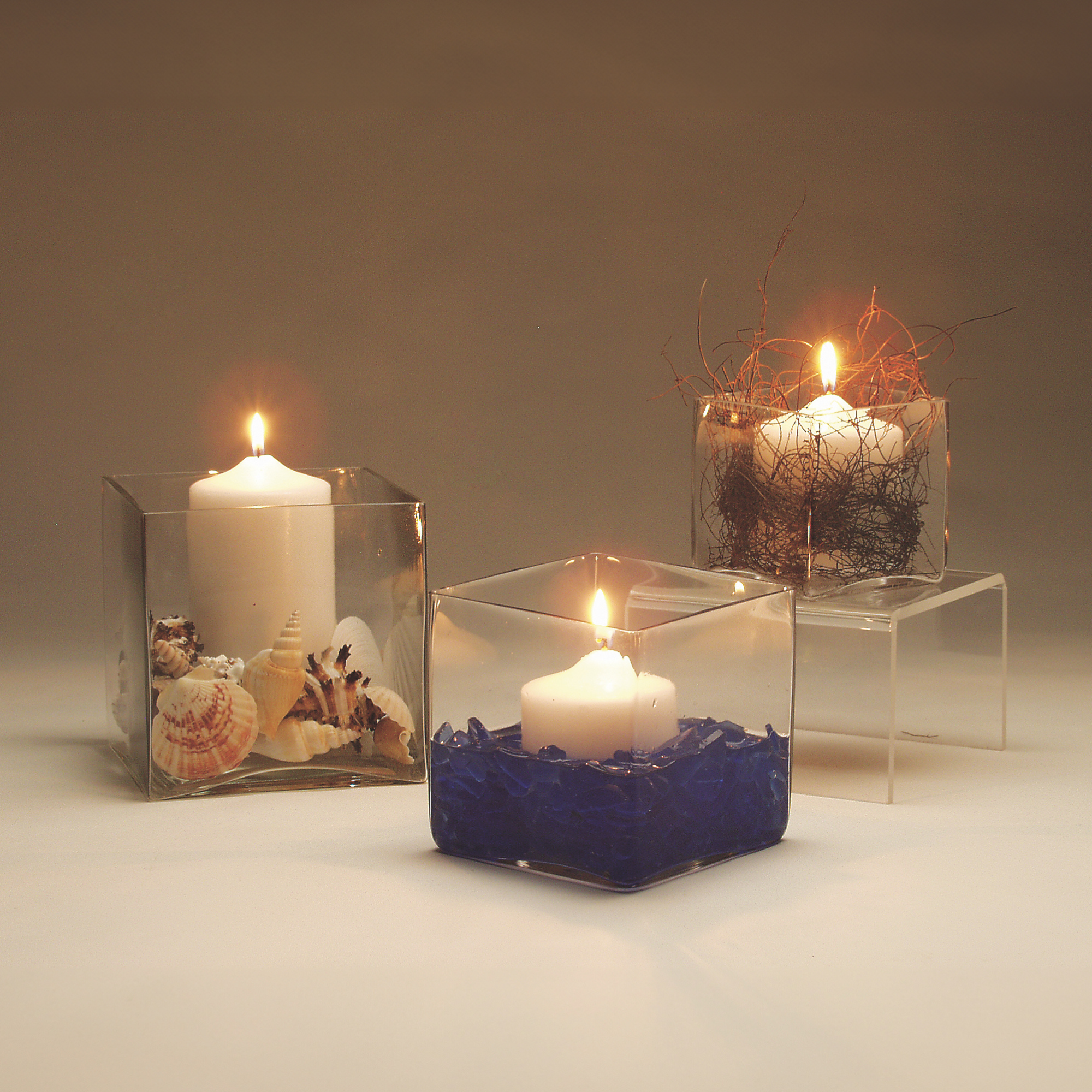 Jacobson - Wholesale Vase - 5"H Cube Vase - Clear Glass2