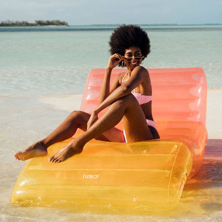 FUNBOY - Wholesale Inflatables - Clear Rainbow Chaise Lounger Pool Float