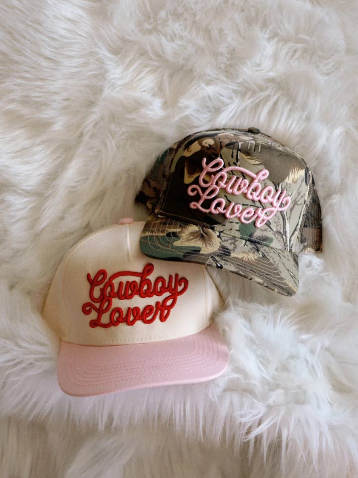Casquette Trucker Brodée Cowboy Lover Puff pour la vente par Wilder Made