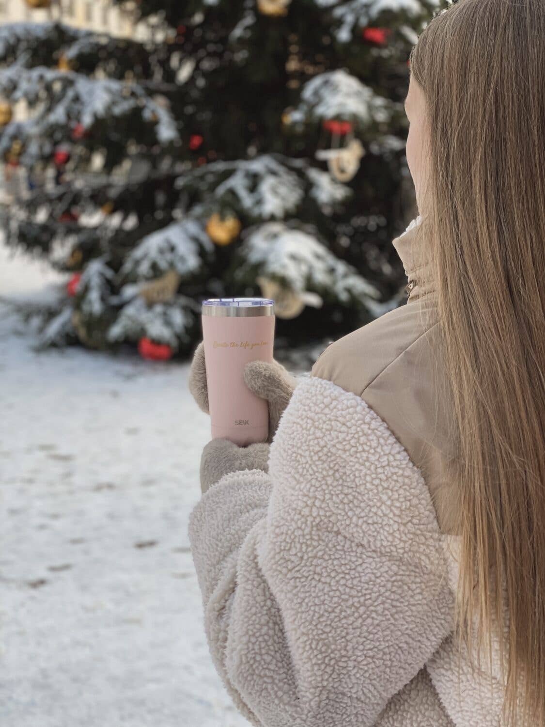 Pink Thermos/coffee cup - todays good mood is sponsored by... for wholesale on Faire5