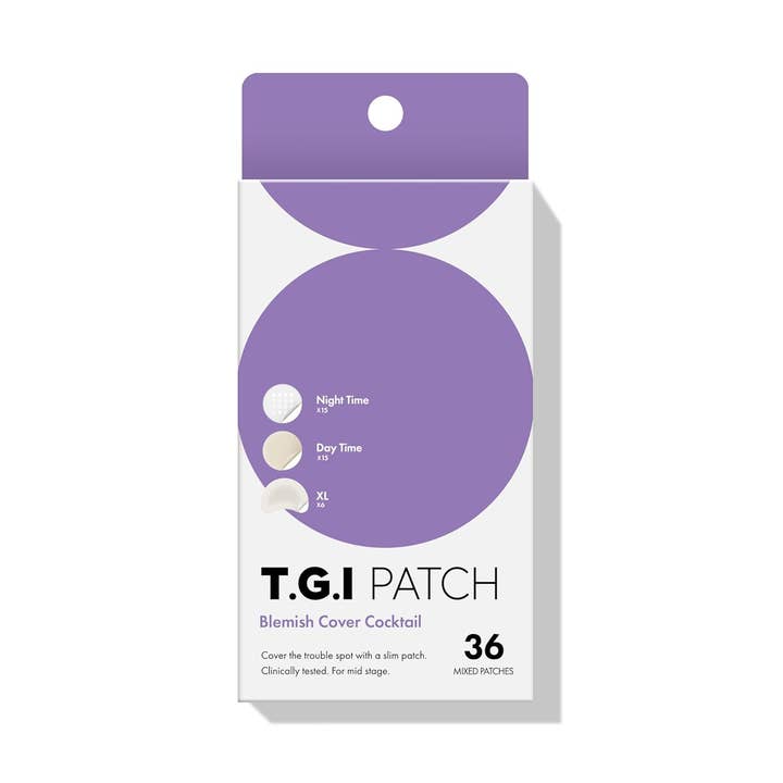 TGI PATCH Blemish Cover Cocktail (Variety Pack) - Hydrocolloid Patches for Mid-Stage of Skin Trouble (36pc), Day and Night patches plus XL size | Wholsale K-Beauty for wholesale by K-Beauty Direct