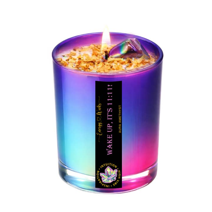 11:11 CRYSTAL INTENTION CANDLE for wholesale by Energy Wicks