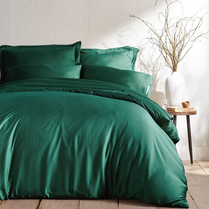 Bamboo Is Better - Wholesale Bedding Set - Signature Bamboo Viscose Duvet Cover Set - EMERALD GREEN