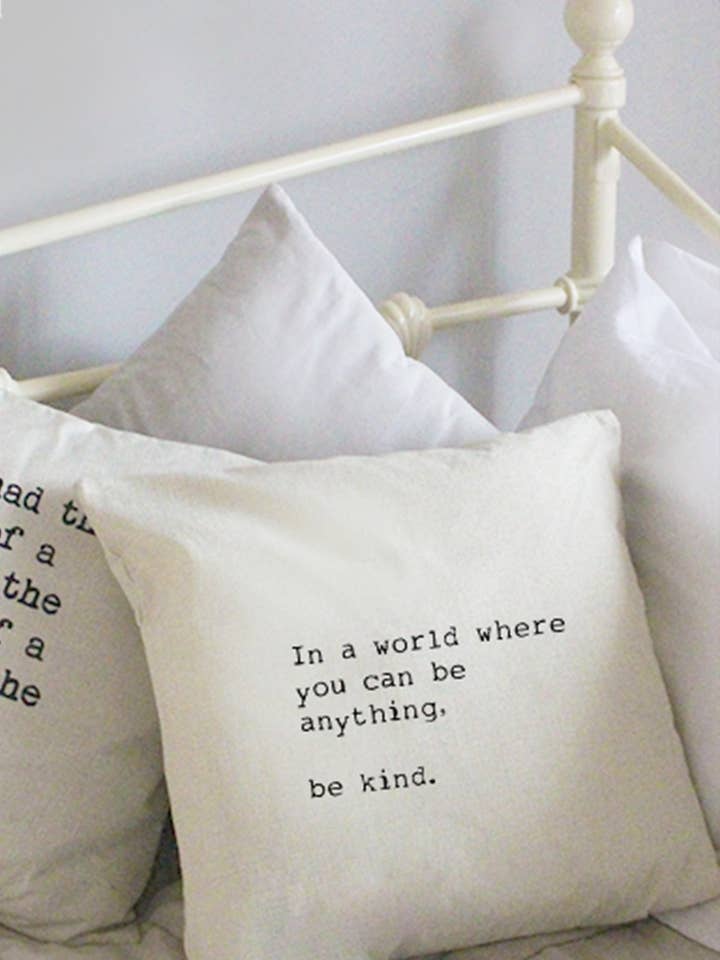 "Be Kind" Cushion Cover for wholesale by Om & Ah London