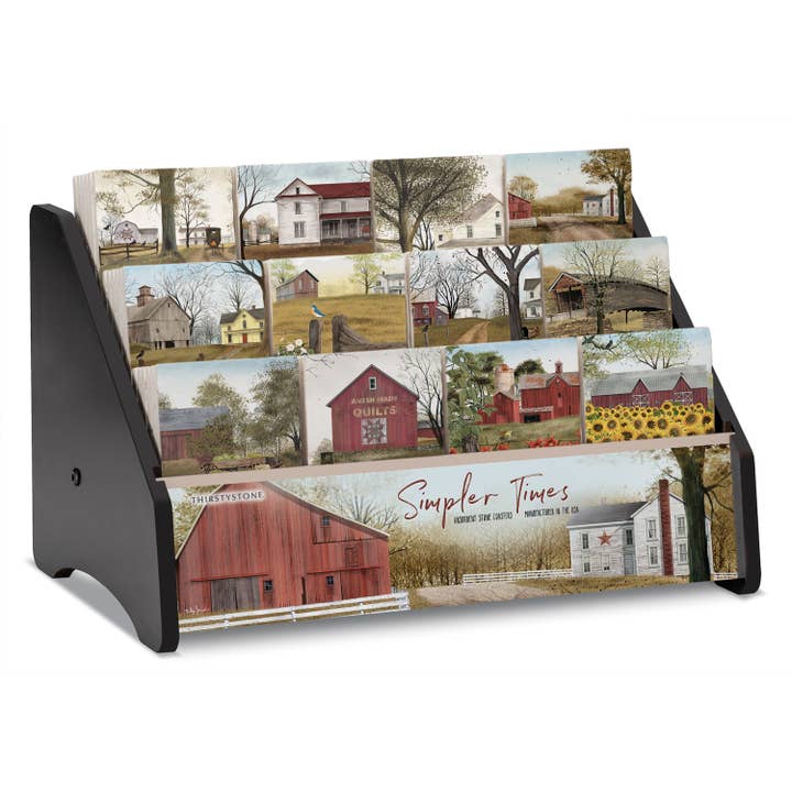 CounterArt/Highland Home/Thirstystone/CoasterStone - Wholesale Retailer Display - Home & Living - Simpler Times Pre-Packed Single Tumbled Tile Coaster Display