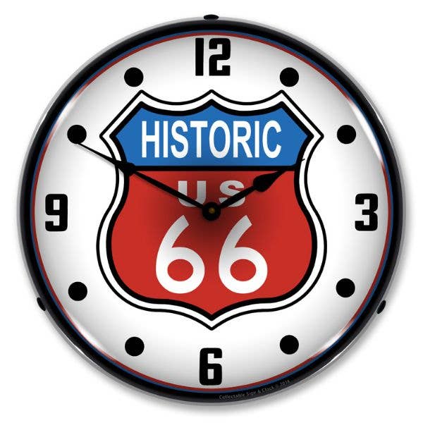 La storica Route 66 per la vendita all'ingrosso da parte di Collectable Sign and Clock LLC.