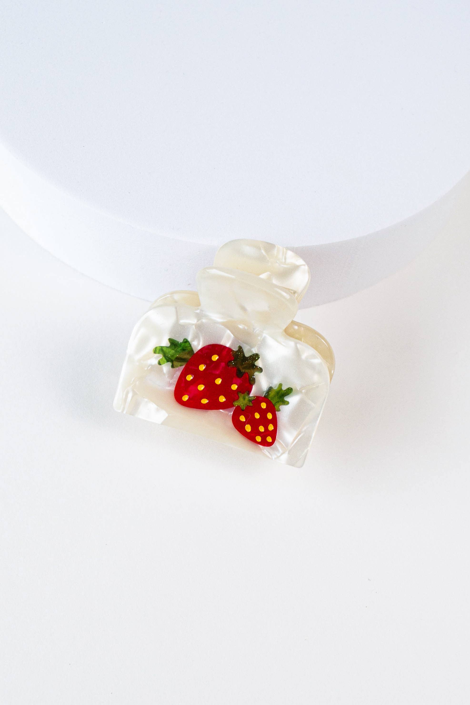 Eco Strawberry Farm Handmade Hair Claw Clip for wholesale on Faire