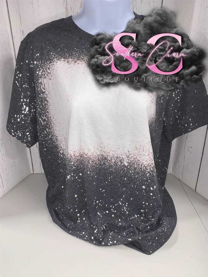 Dark Heather Blank Bleached (Youth Tees) for wholesale by Southern Charm Boutique