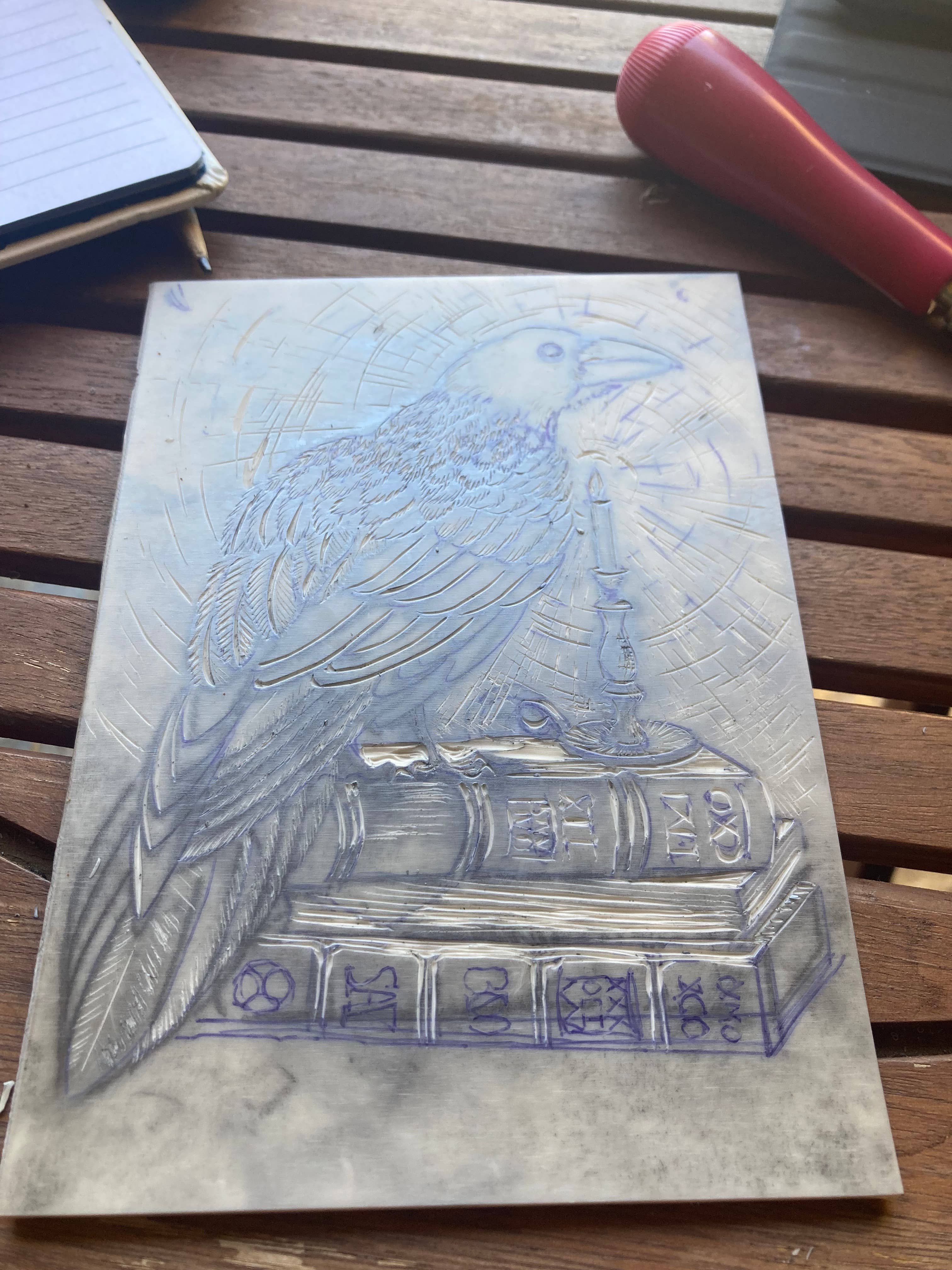 Kathie Studio - Wholesale Halloween Card - Poe Raven Halloween Greeting Card2