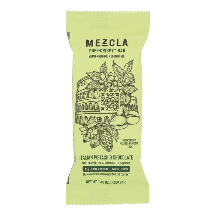 Everyday Supply Co - Wholesale Snack Bar - Mezcla - Bar Italian Pistach Choc - Cs Of 12-1.4 Oz