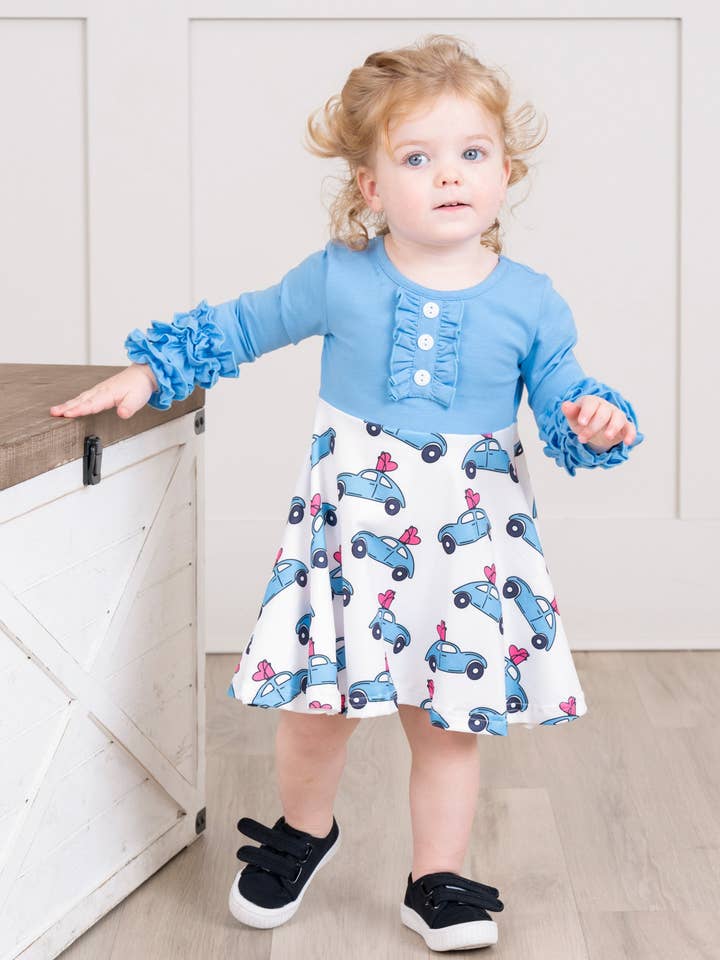 Carry My Heart Ruffle Dress for wholesale by Marie Nicole Clothing