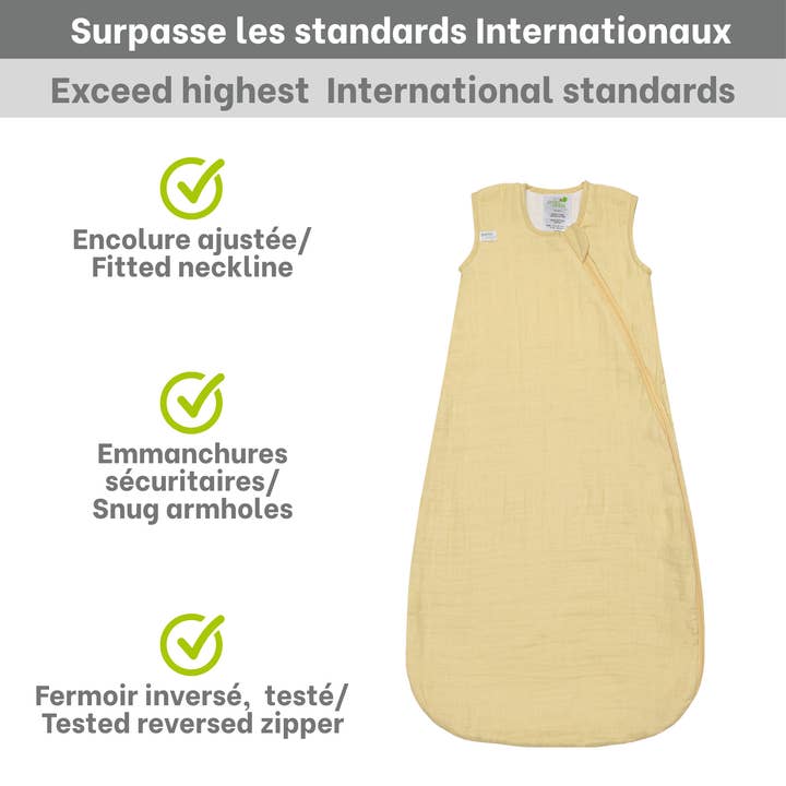 Sovpåse i bomullsmuslin - Citron (0,7 tog) för wholesale av Perlimpinpin