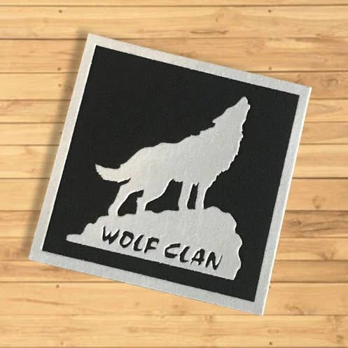 Parche termoadhesivo Howling Wolf, parche estampado Wolf Clan para venta al por mayor de Nish Gear