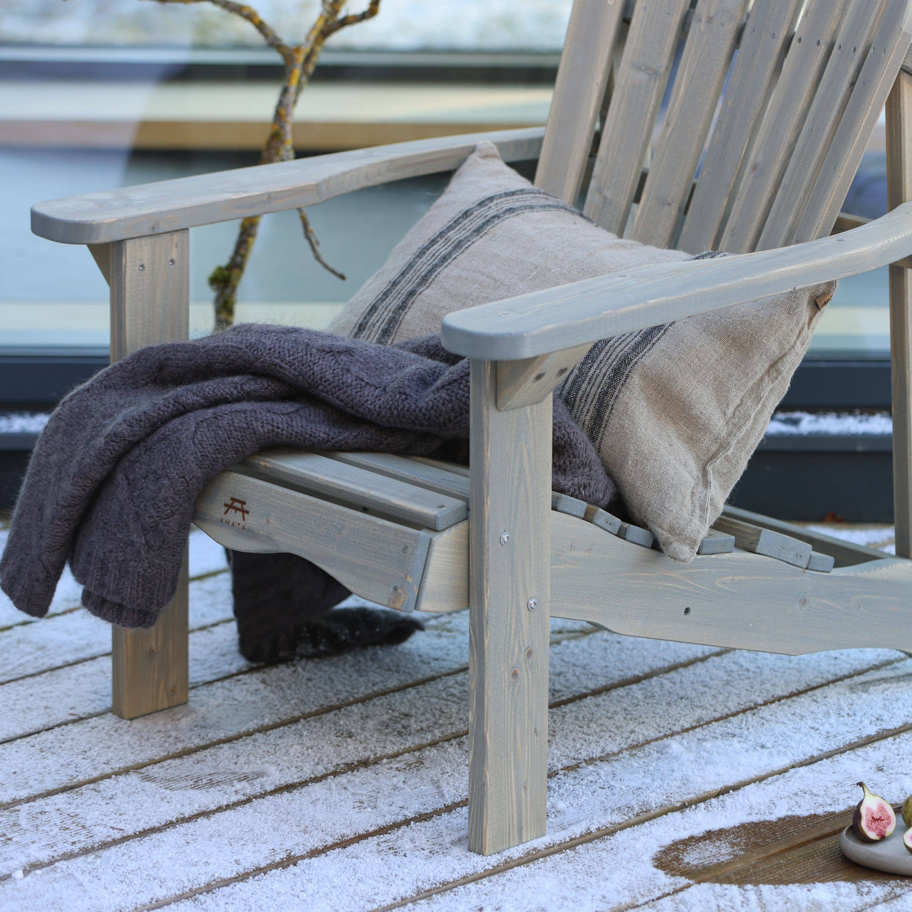 AMATA - Wholesale Adirondack Chair - Grey Wooden Adirondack Garden Chair5