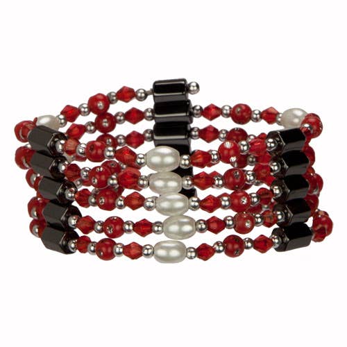 Open Magnetic Chain Bead, Red for wholesale by EHAWA