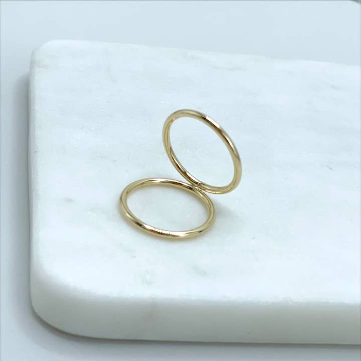 DIJU Jewelry - Wholesale Band/Stacked Ring - 18k Gold Filled Double 2-1 Simulated Stackable Ring2