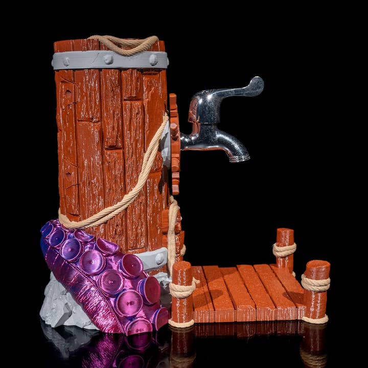 Clew Bay Leather & 3D Printing - Wholesale Beer/Wine Caddy - Buccaneer Drink Dispenser7