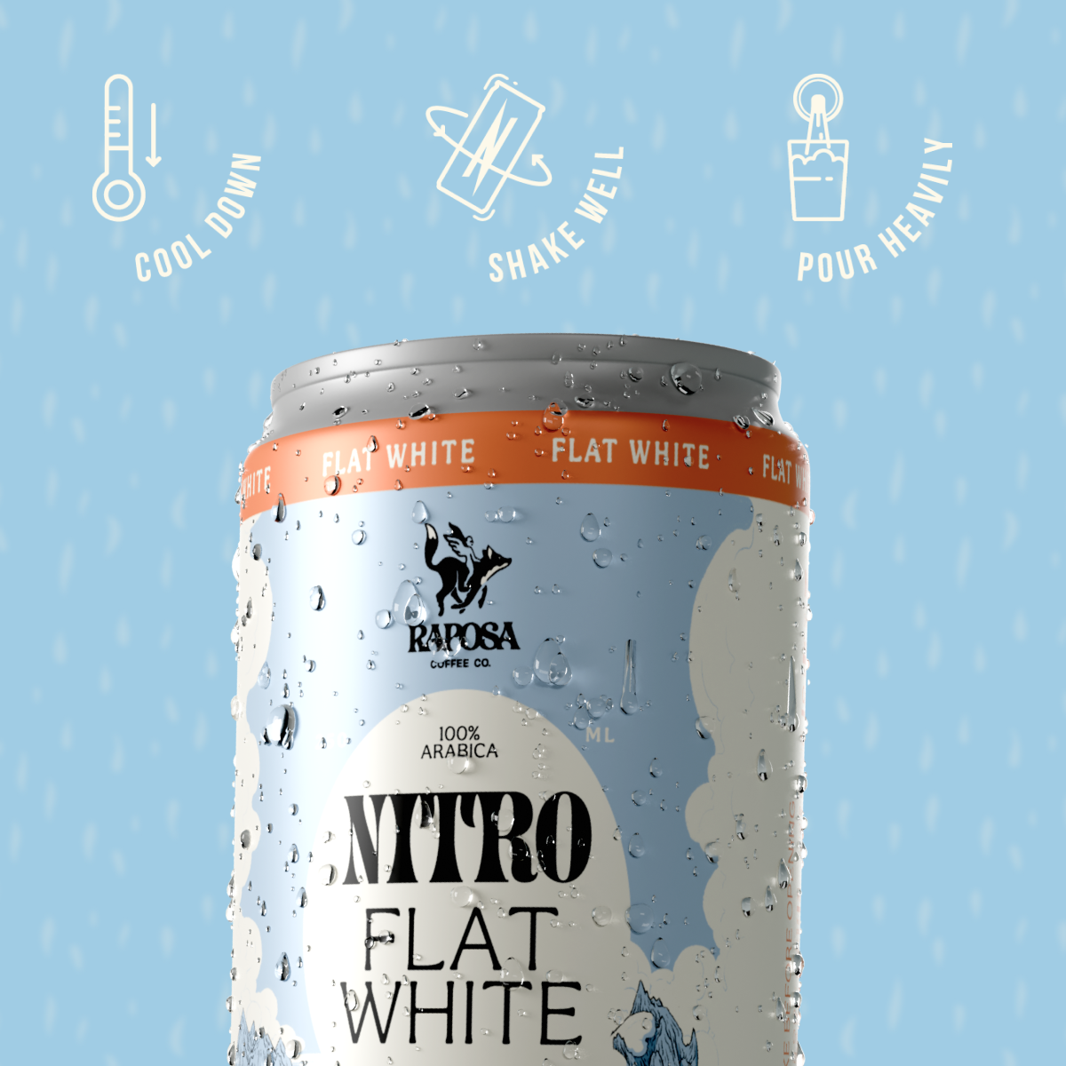Raposa Coffee - Wholesale Iced Coffee/Cold Brew - Nitro Cold Brew: Flat White (250ml)2