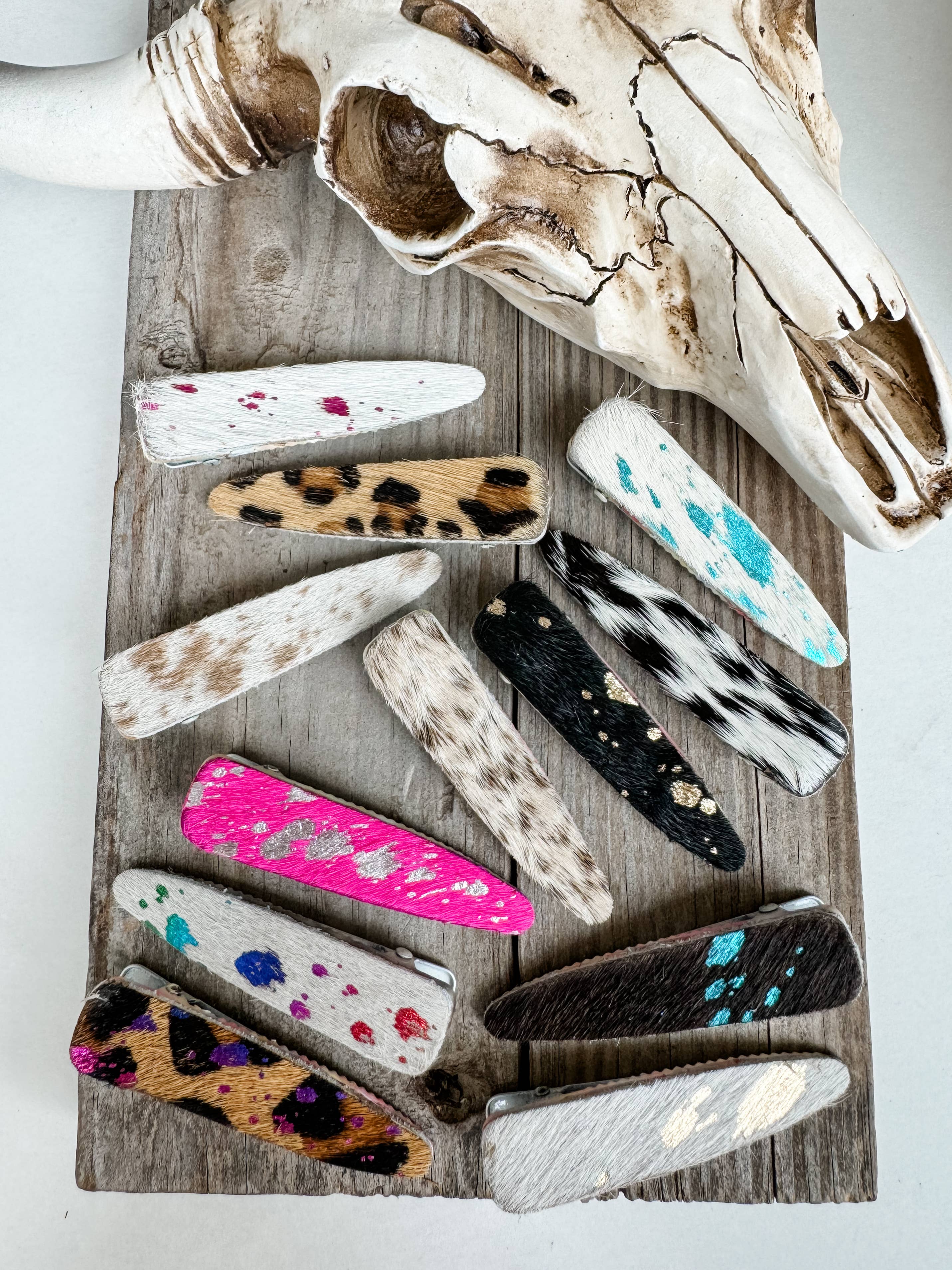 Boho Ranch Shop - Wholesale Barrette - Women's - Western Hair On Cowhide Hair Clip Barrette7