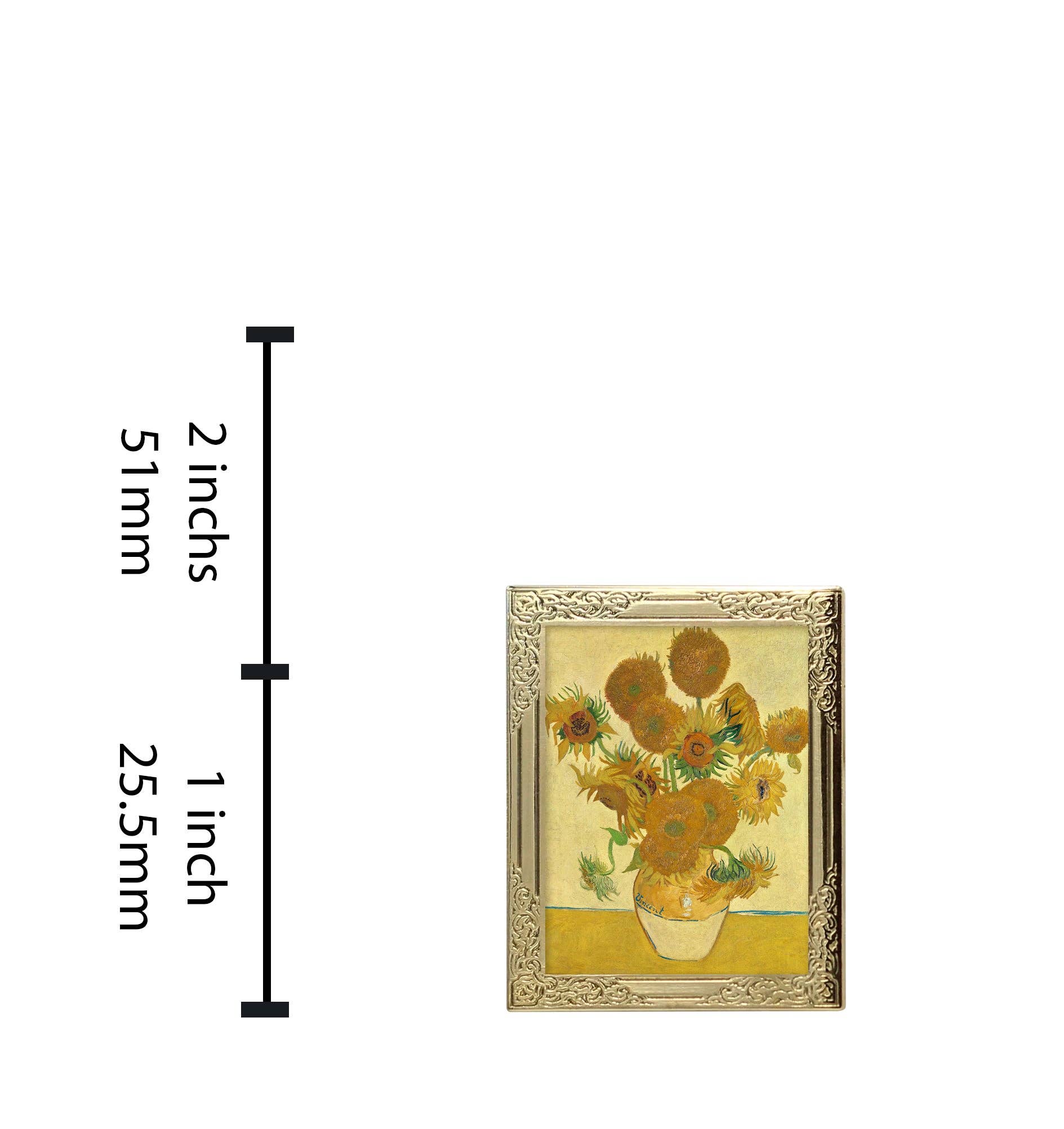 Real Sic - Venta al por mayor Botón/prendedor - Pin de pintura esmaltada para solapa Art Frame, girasoles (1888)2