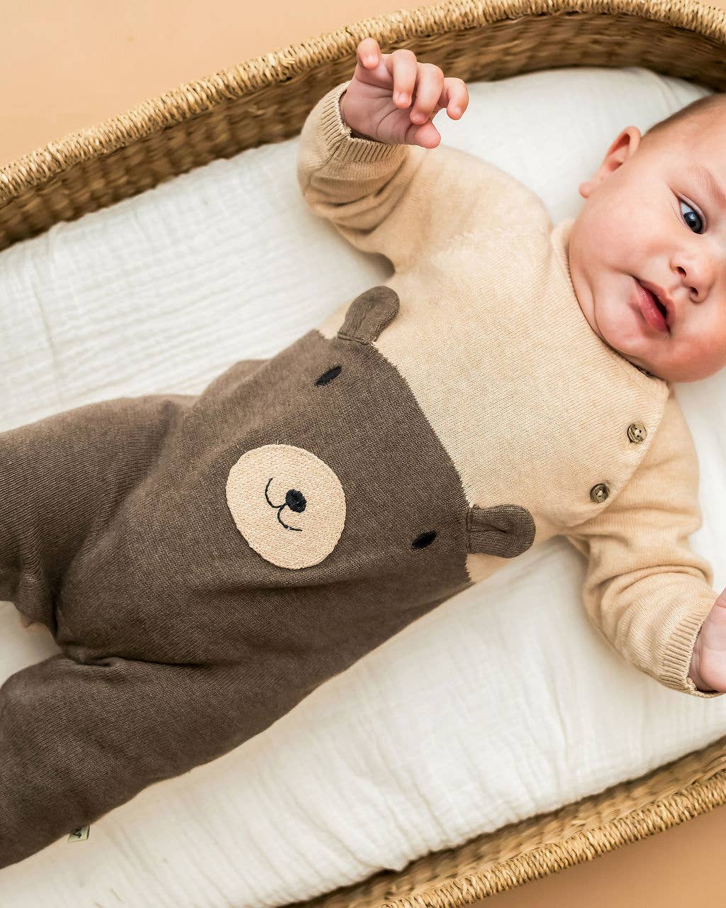 Viverano Organics - Wholesale Jumpsuit - Baby - Cuddly Bear Embroidered Sweater Knit Baby Jumpsuit8