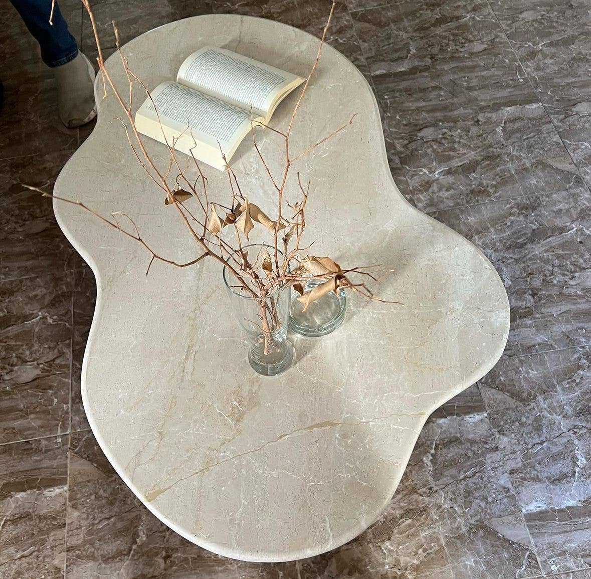 Allweneedis group LTD - Wholesale Coffee Table - TABLE, MARBLE BASE, SOLID BEECH WOOD2