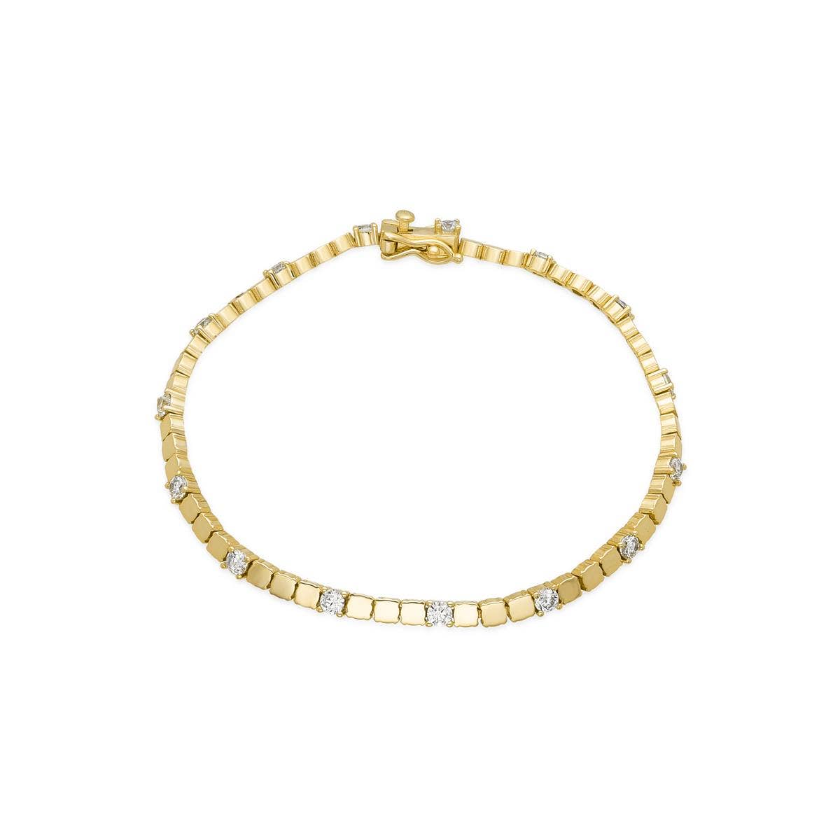 Luxenter - Wholesale Tennis Bracelet - Pulsera Luxenter de Plata de Ley 925 y Circonita Brillante acabado oro 18k - Dorane