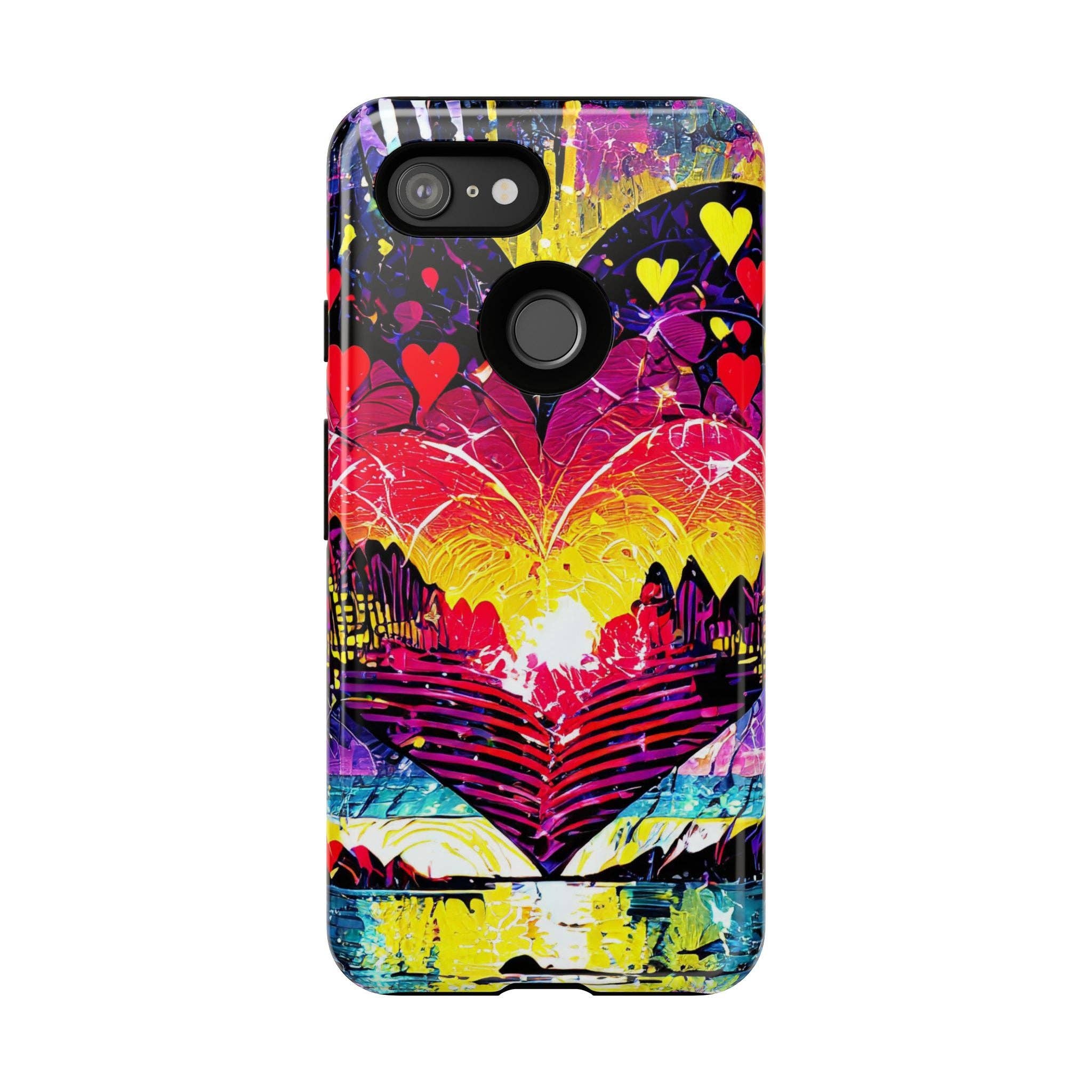 Studio 653 Clothing Co - Wholesale Phone Case - Women's - Vibrant Heart Sunset Tough Phone Case6
