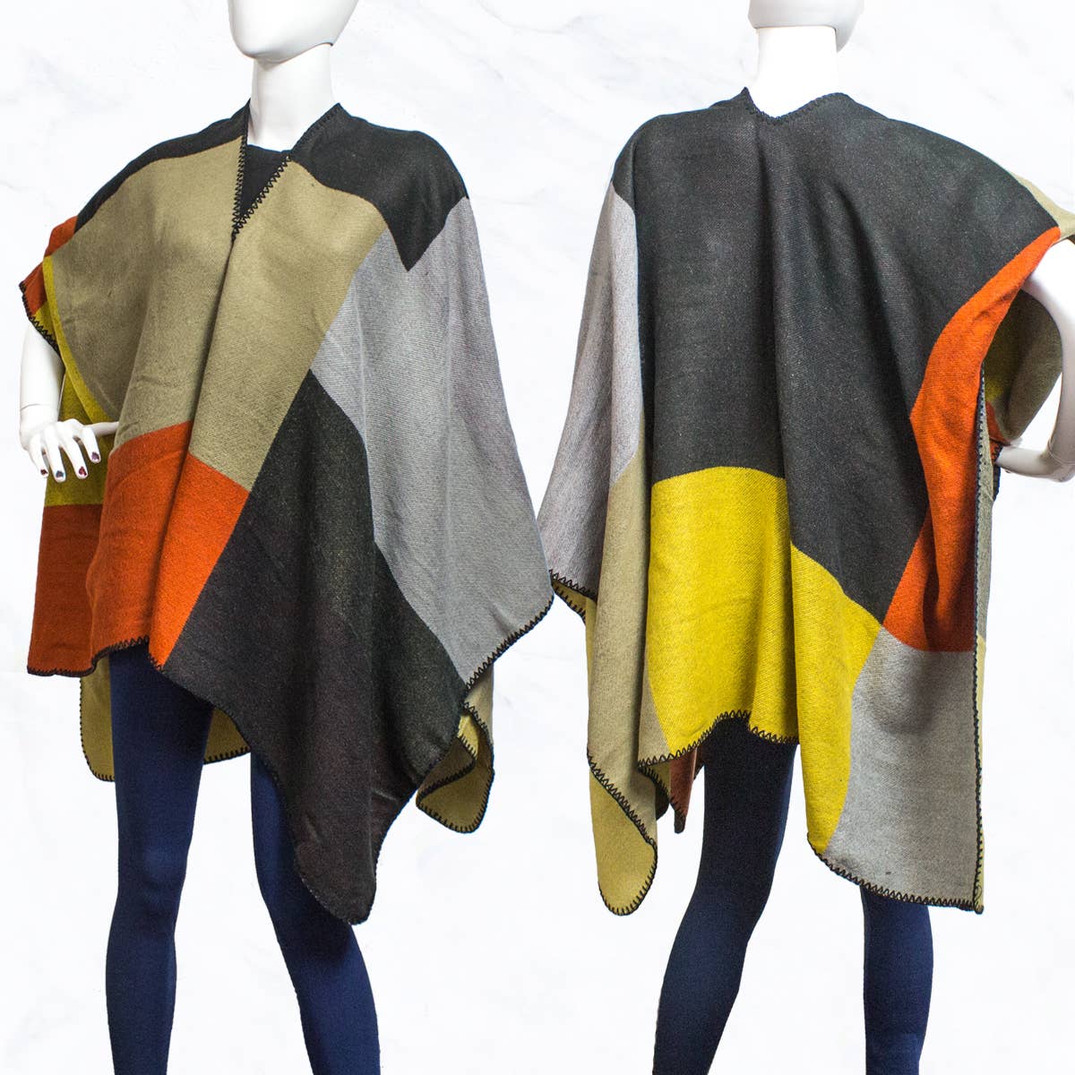 Suzie Q USA - Wholesale Poncho - Women's - Big Plaid Ruana0