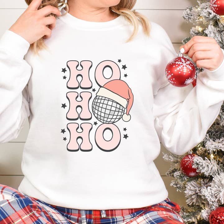 Ho Ho Ho Christmas Sweatshirt. for wholesale by The Intentional Shop