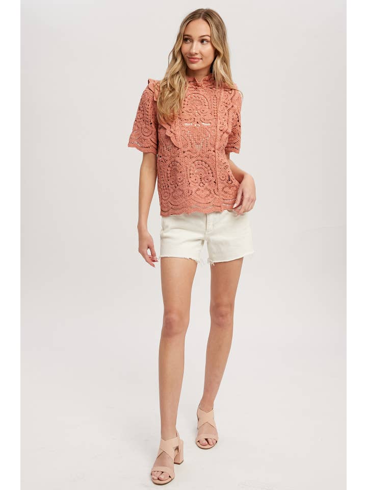 Bluivy - Wholesale Blouse - Women's - HIGH COLLAR CROCHET TOP4