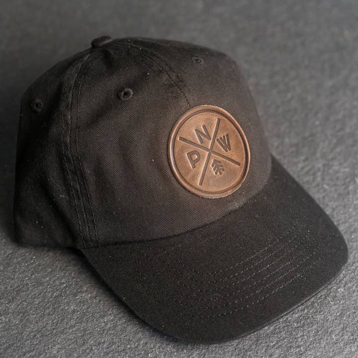 Ox & Pine - Wholesale Trucker Hat - Unisex - Leather Patch Unstructured Style Hat - PNW Stamp12