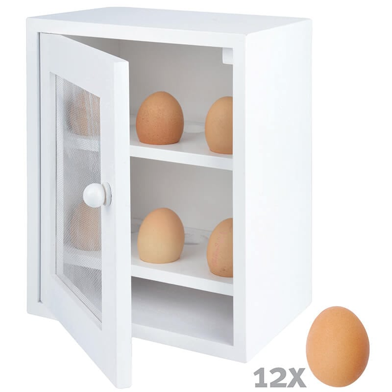 Esschert Design USA - Wholesale Kitchen Storage/Organizer - Egg Cabinet, Wood, White1