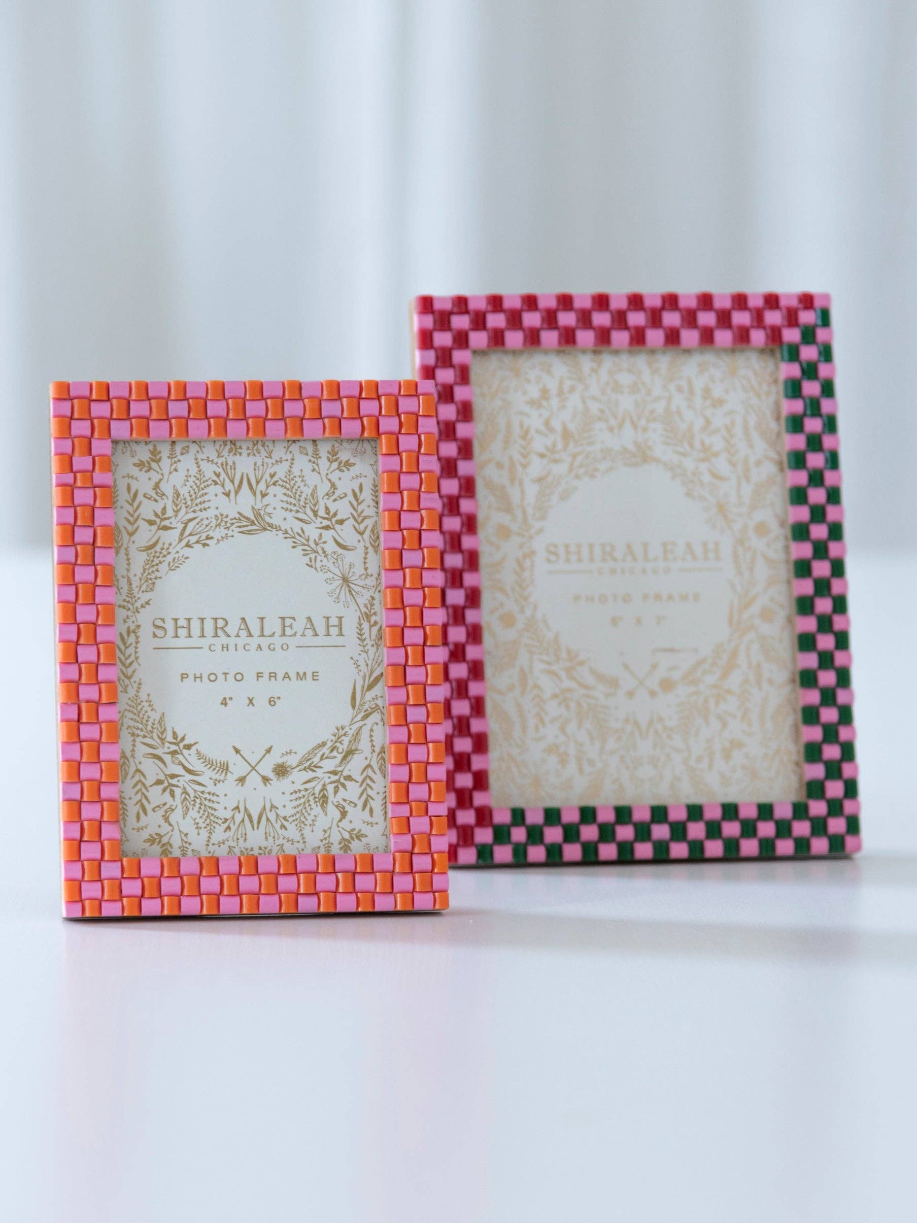 Shiraleah - Wholesale Picture Frame - VIVA 4" X 6" CHECK PICTURE FRAME, MULTI2