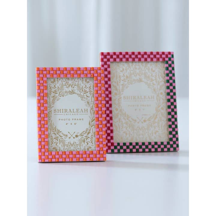 Shiraleah - Wholesale Picture Frame - VIVA 4" X 6" CHECK PICTURE FRAME, MULTI2