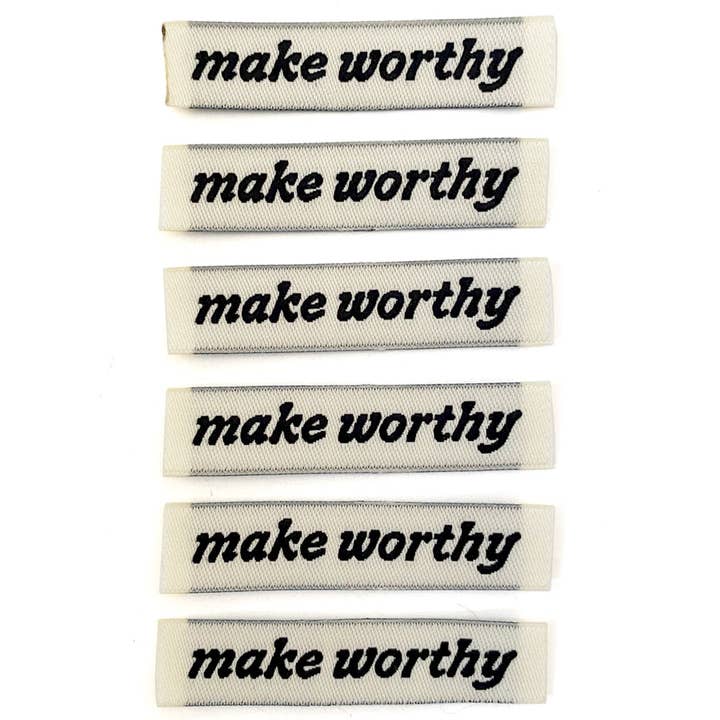 Make Worthy Labels Pack of 6, Natural for wholesale by Shelli Can