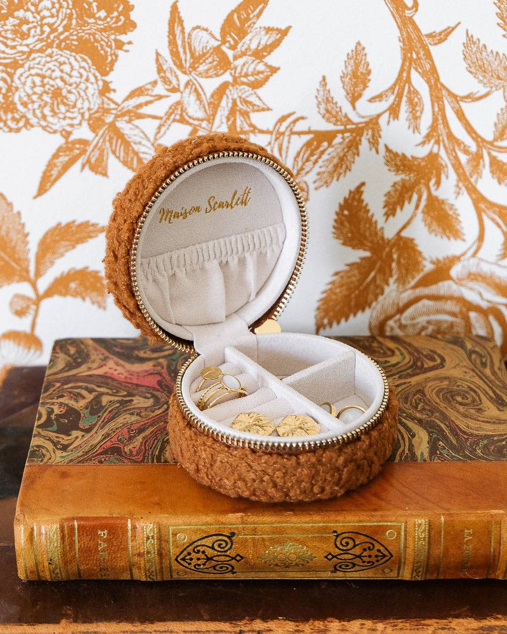 Maison Scarlett – Organizador/caixa de joias por atacado – Yvonne en Moumoute caixa de jóias de viagem0