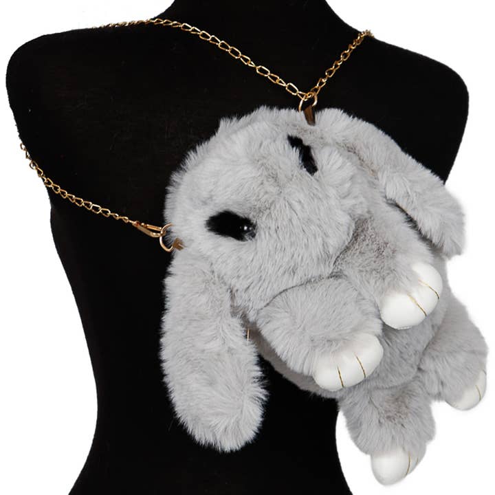Cap Zone - Wholesale Crossbody bag – Women's - Bunny Fluffy Fuzzy Faux Fur Crossbody Purse Bag5