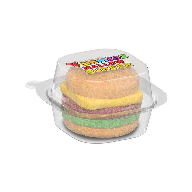Candycat – Großhandel Marshmallows – Relkon - Marshmallow-Gummis in Hamburger-Form - Bodendisplay 100 x 50 g3