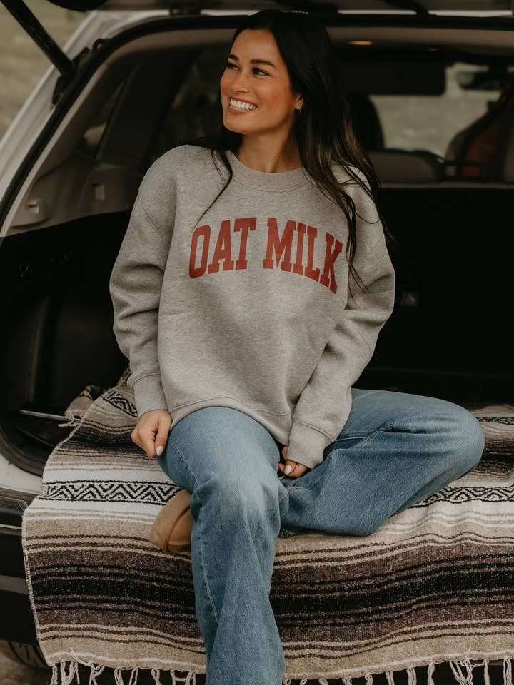 Oatmilk Crewneck for wholesale by Maxine's Coffee