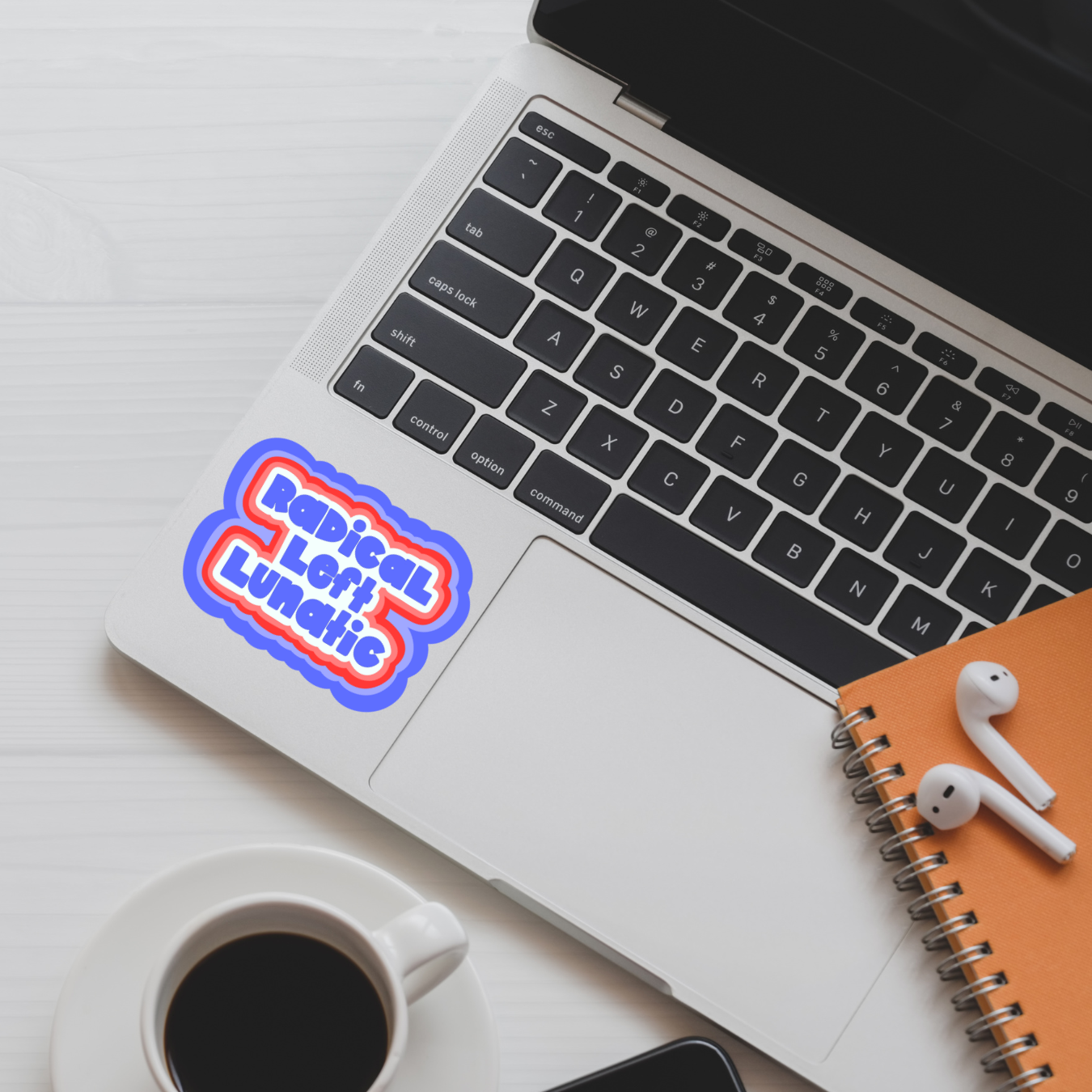 Atomic Cactus Stickers - Wholesale Sticker - Radical Left Lunatic Sticker | 2 Sizes Vinyl Sticker | Hand-Drawn | Red White & Blue | Ironic Political Humor | Progressive Sticker4