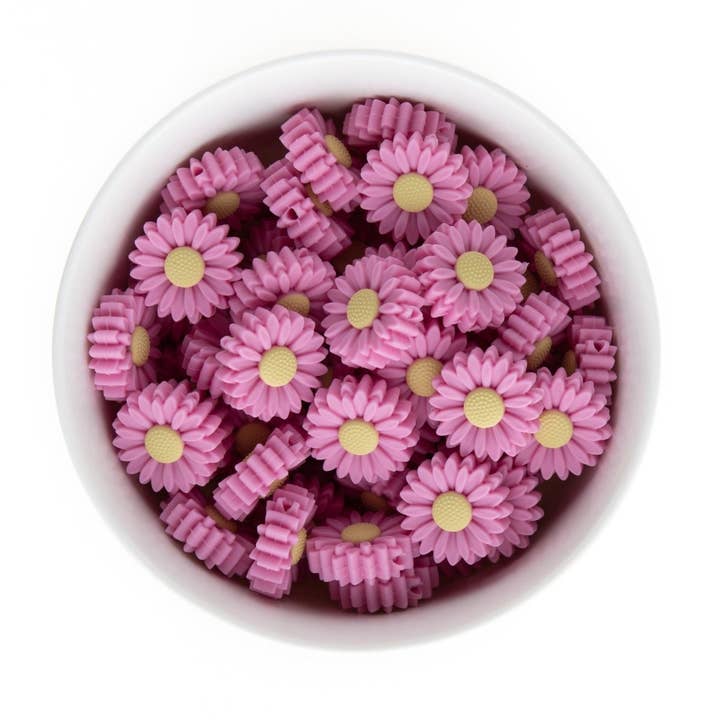 Cara & Co Silicone Craft Supply - Wholesale Craft Supplies - Daisy Silicone Focal Beads12