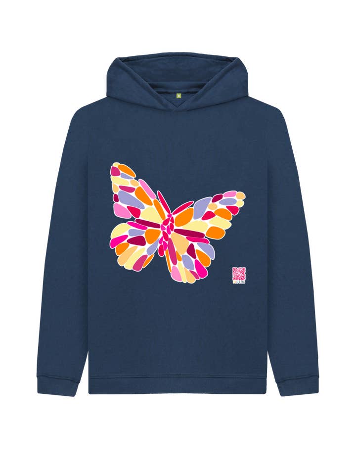 Sudadera con capucha rosa mariposa para niños para venta al por mayor de Dodo & Pals