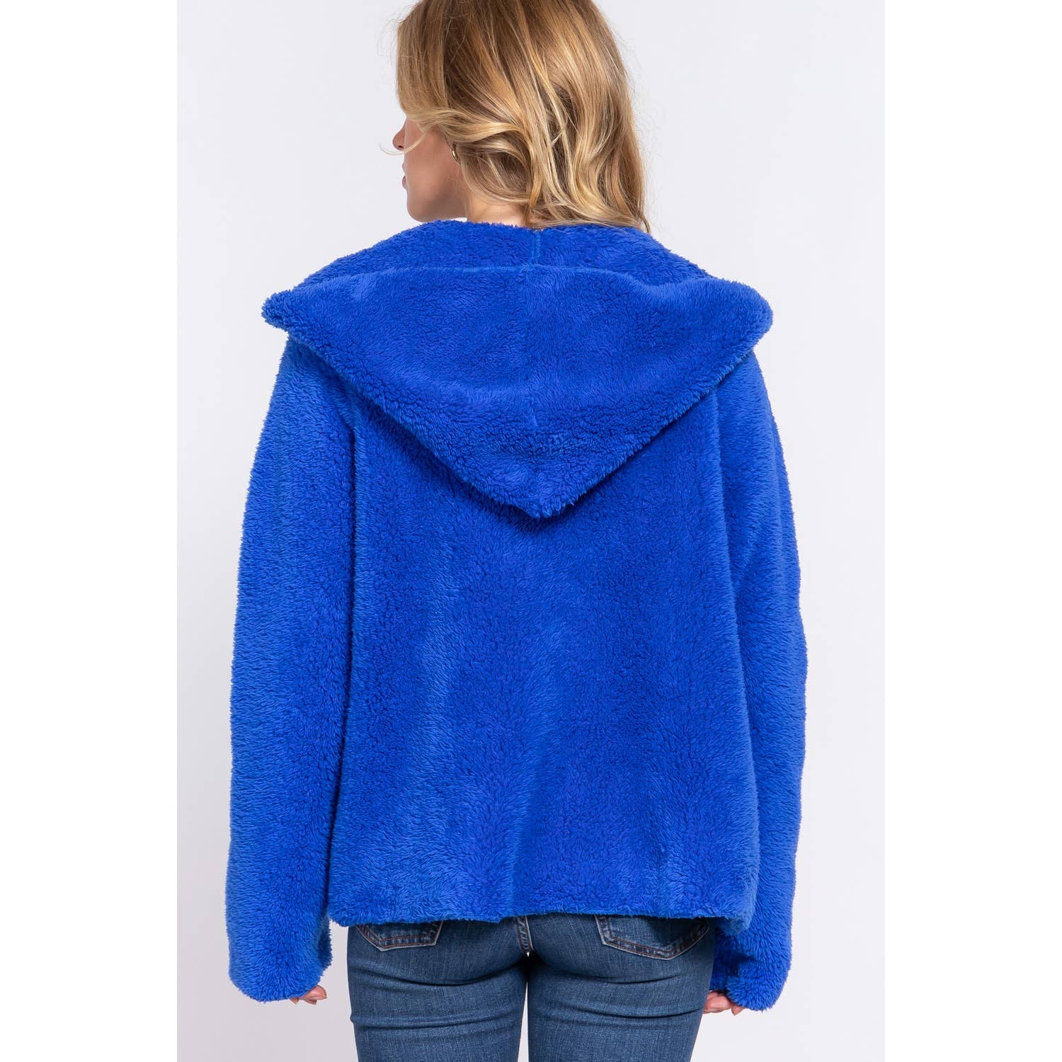 Apolline - Wholesale Jacket - Women's - LONG DOLMAN SLV HOODIE SHERPA JACKET13