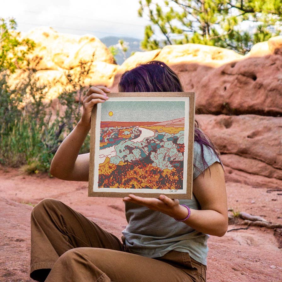 Caroline Clark - Vendita all'ingrosso Stampa artistica - Stampa Quadrata Deserto Montagna #400